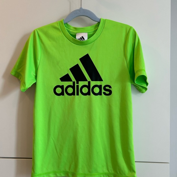 Adidas Kids Green Athletic T-Shirt Size 6 - Picture 2 of 6